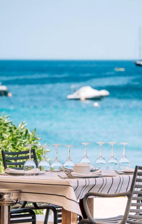 Sea view from Restaurant Port Balansat﻿ in Ibiza
