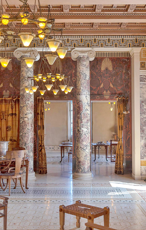Villa Kerylos marble interiors